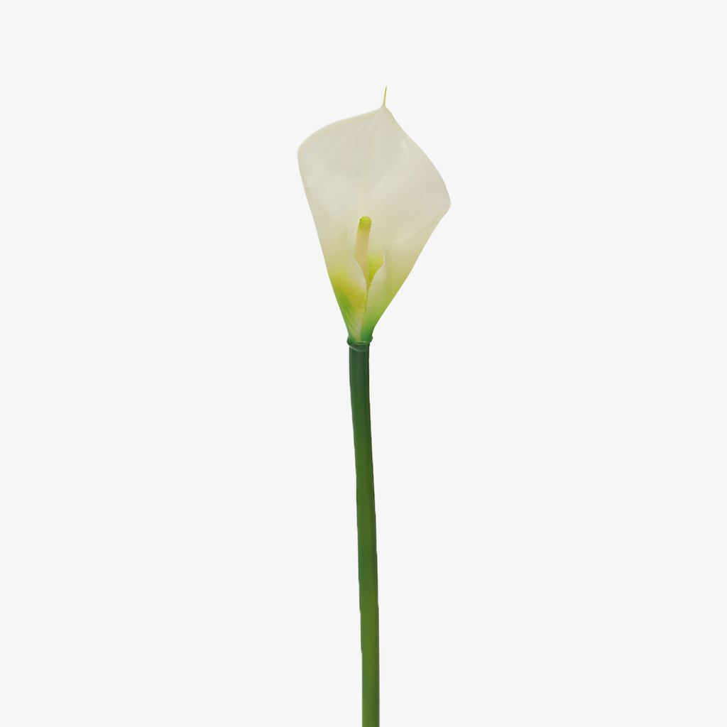 Artificial Long Calla Lilies Flowers - White