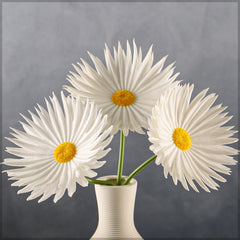 Artificial - Real Touch Daisy Flower - White