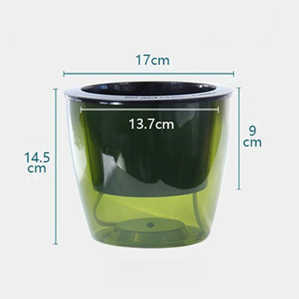 Self Watering Pot (Premium Plastic) - Green