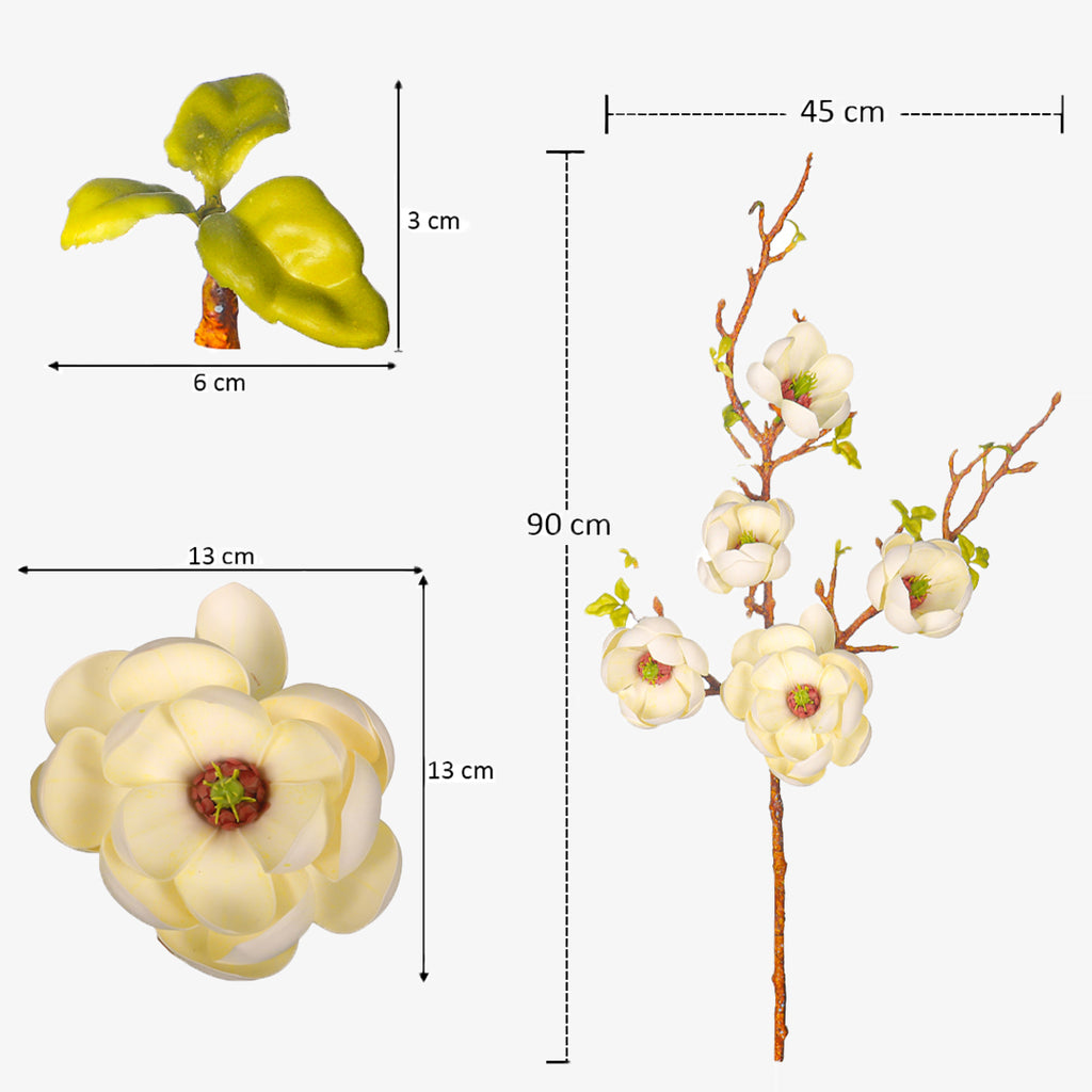 Artificial Magnolia Flowers - 5 flowers