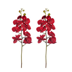 Artificial - Nearly Natural Orchid Flower Stem - Dark Red