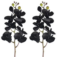 Artificial - Nearly Natural Orchid Flower Stem - Black