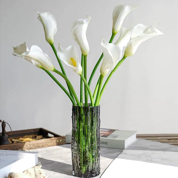 Artificial Long Calla Lilies Flowers - White
