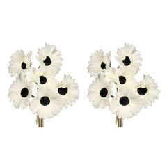 Artificial - Nearly Natural Gerbera Flower - White Black