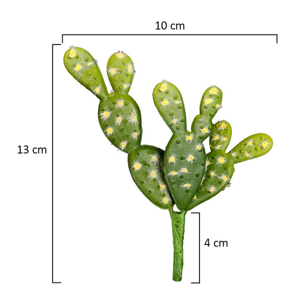 Artificial - Nearly Natural Mini Cactus Opuntia - Green