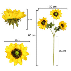 Artificial - Silk Yellow Sunflowers - Yellow