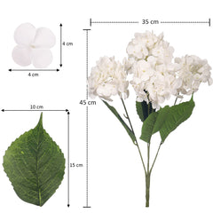 Artificial - Nearly Natural Hydrangea Flower - White