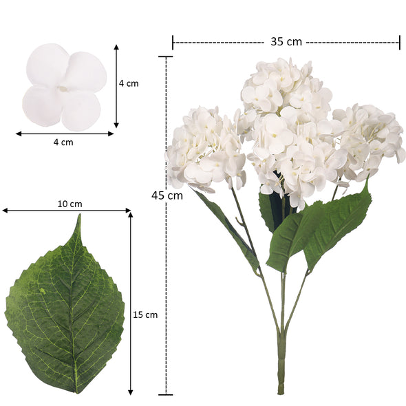 Artificial - Nearly Natural Hydrangea Flower - White