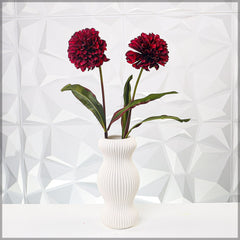 Artificial - Silk Daisyball Stems - Dark Red