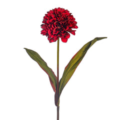 Artificial - Silk Daisyball Stems - Dark Red