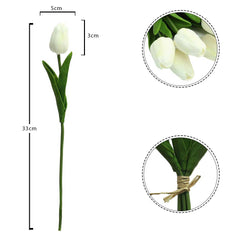 Artificial - Tulip Flowers - White