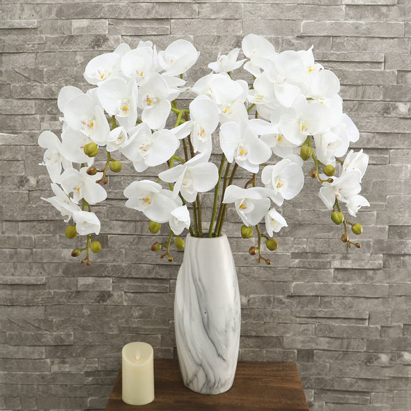 Artificial - Nearly Natural Orchid Flower Stem - White