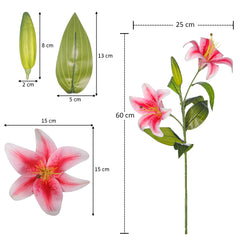 Artificial - Nearly Natural Lily Flowers Pink