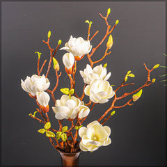 Artificial Magnolia Flowers - 3 flowers