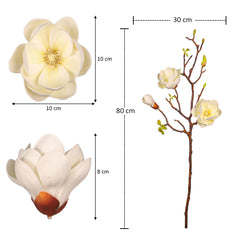 Artificial Magnolia Flowers - 3 flowers