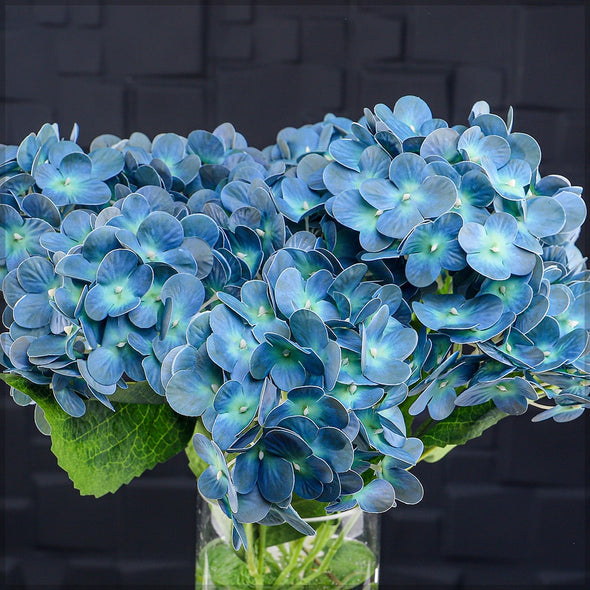 Artificial - Nearly Natural Hydrangea Flower - Peacock Blue