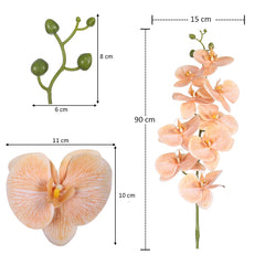 Artificial - Real Touch Orchid Flowers - Peach