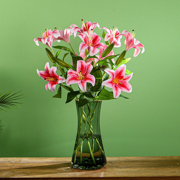 Artificial - Nearly Natural Lily Flowers Pink