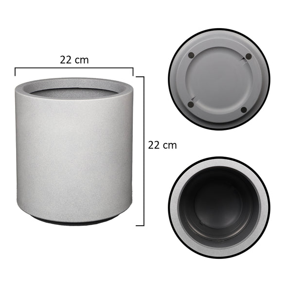Grey Round (Premium Plastic)
