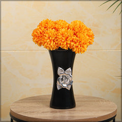 Artificial - Silk Pom Pom Flower - Orange